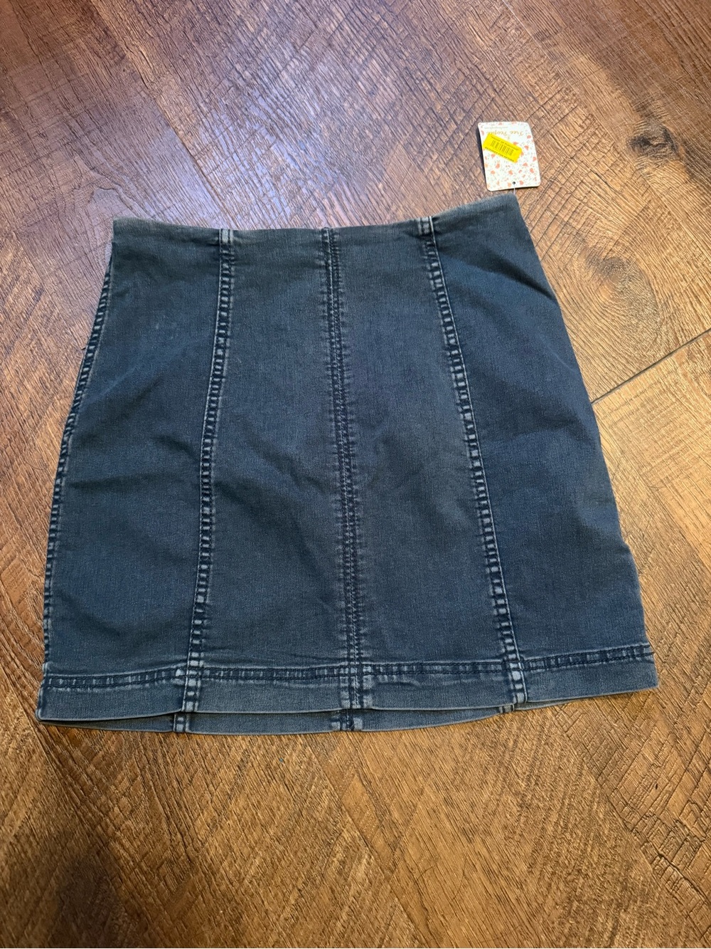 Classic Black Denim Mini Skirt